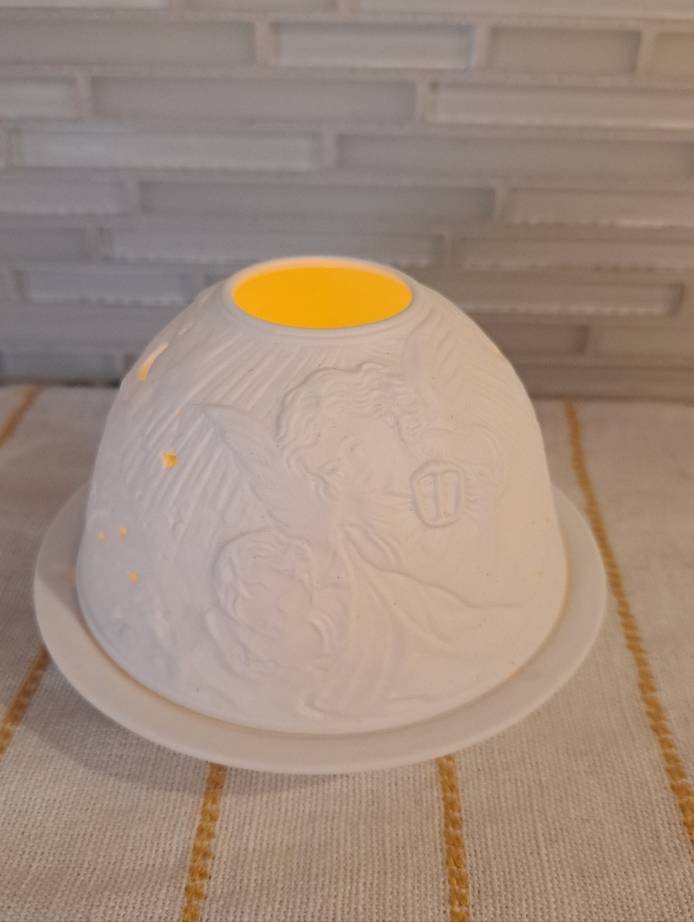 Starlight Votive Glow Light "Angel & Child"